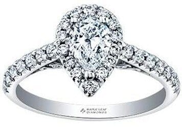 White Gold Canadian Diamond Engagement Ring.