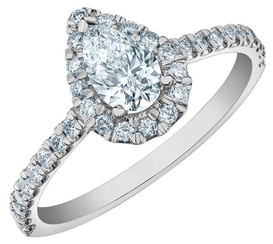 White Gold Lab-Grown Diamond Engagement Ring.