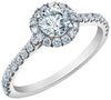 White Gold Lab-Grown Diamond Engagement Ring.