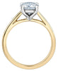 Yellow Gold Solitaire Engagement Ring. Featuring A Signature Created Lab Grown Center Diamond.