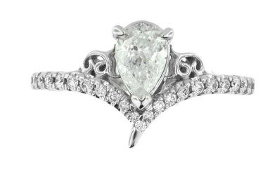 White Gold Canadian Diamond Engagement Ring.