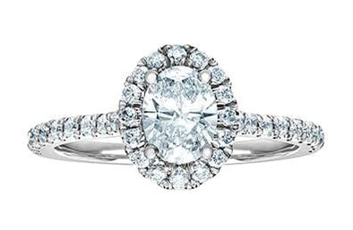 White Gold Lab-Grown Diamond Engagement Ring.