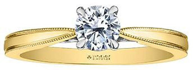 Yellow Gold Canadian Diamond Engagement Ring.