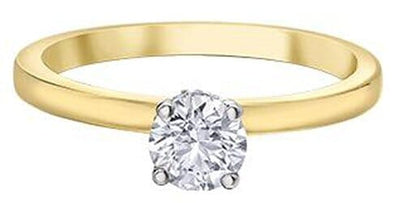 Yellow Gold Canadian Diamond Solitaire Engagement Ring.