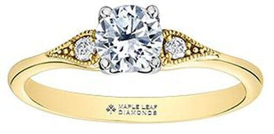 Yellow Gold Canadian Diamond Engagement Ring.