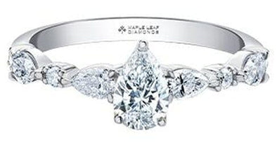 White Gold Canadian Diamond Engagement Ring.