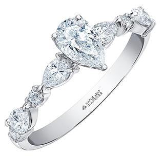 White Gold Canadian Diamond Engagement Ring.