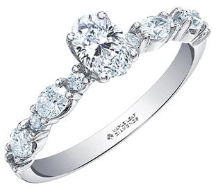 White Gold Canadian Diamond Engagement Ring.