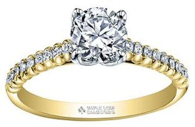 Yellow Gold Canadian Diamond Engagement Ring.