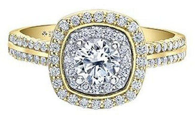 Yellow Gold Canadian Diamond Engagement Ring.