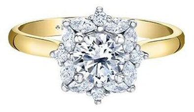 Yellow Gold Canadian Diamond Engagement Ring.