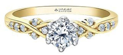 Yellow Gold Canadian Diamond Engagement Ring.