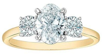 Yellow Gold Lab-Grown Diamond Engagement Ring.