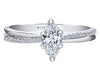 White Gold Canadian Diamond Engagement Ring.