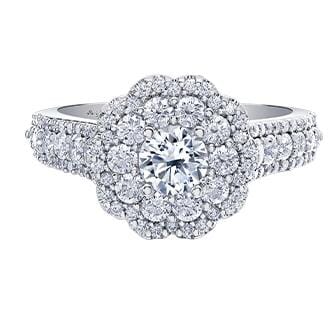 White Gold Canadian Diamond Engagement Ring.