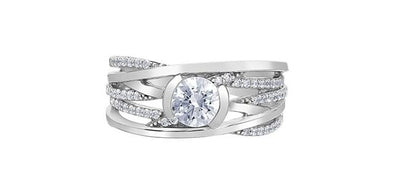 White Gold Canadian Diamond Engagement Ring.