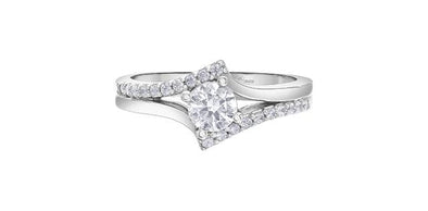 White Gold Canadian Diamond Engagement Ring.