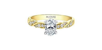 Yellow Gold Diamond Engagement Ring.