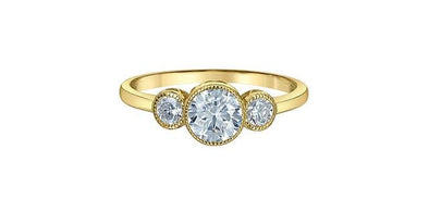 Yellow Gold Lab-Grown Diamond Engagement Ring.