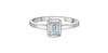 White Gold Lab-Grown Center Diamond With Earth Mined Accent Diamonds Solitaire Engagement Ring.