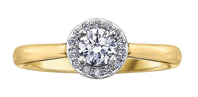 Yellow Gold Canadian Diamond Engagement Ring.