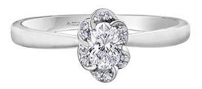 White Gold Canadian Diamond Engagement Ring.