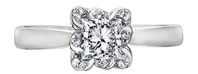 White Gold Canadian Diamond Engagement Ring.