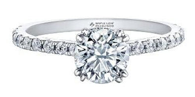 White Gold Canadian Diamond Engagement Ring.