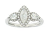 White Gold Canadian Diamond Engagement Ring.