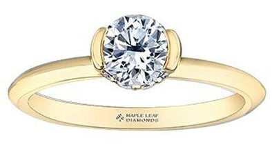 Yellow Gold Canadian Diamond Engagement Ring.