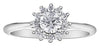 White Gold Canadian Diamond Engagement Ring.