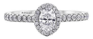 White Gold Canadian Diamond Engagement Ring.