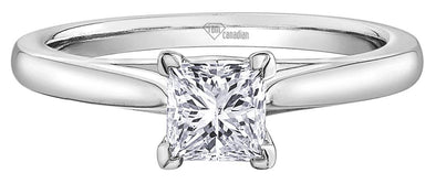 White Gold Canadian Diamond Solitaire Engagement Ring.