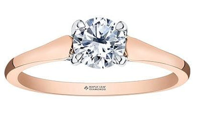 Rose Gold Canadian Diamond Engagement Ring.