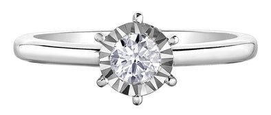 White Gold Diamond Solitaire Engagement Ring.