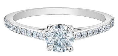 White Gold Engagement Ring. Featuring Signature Created Lab Grown Diamonds.