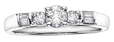 White Gold Canadian Diamond Engagement Ring.