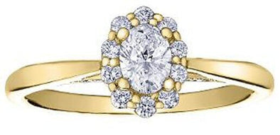 Yellow Gold Canadian Diamond Engagement Ring.