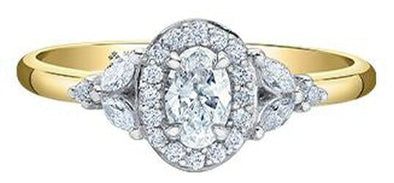 Yellow Gold Canadian Diamond Engagement Ring.