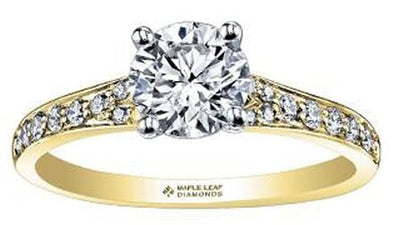 Yellow Gold Canadian Diamond Engagement Ring.