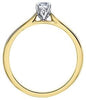 Yellow Gold Canadian Diamond Solitaire Engagement Ring.