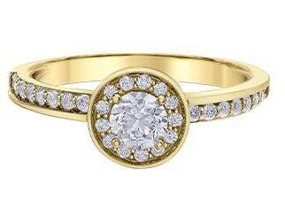 Yellow Gold Diamond Engagement Ring.