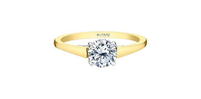 Yellow Gold Diamond Engagement Ring.