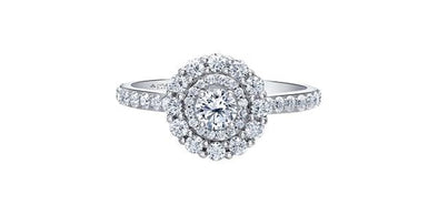 White Gold Canadian Diamond Engagement Ring.