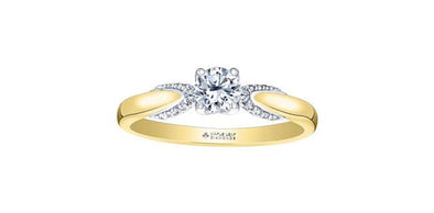 Yellow Gold Canadian Diamond Engagement Ring.