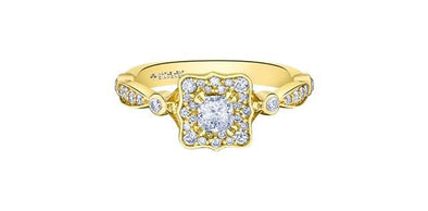 Yellow Gold Canadian Diamond Engagement Ring.