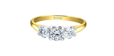 Yellow Gold Canadian Diamond Engagement Ring.