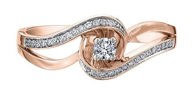 Rose Gold Diamond Engagement Ring.