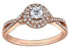 Rose Gold Canadian Diamond Engagement Ring.