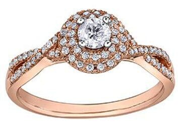 Rose Gold Canadian Diamond Engagement Ring.